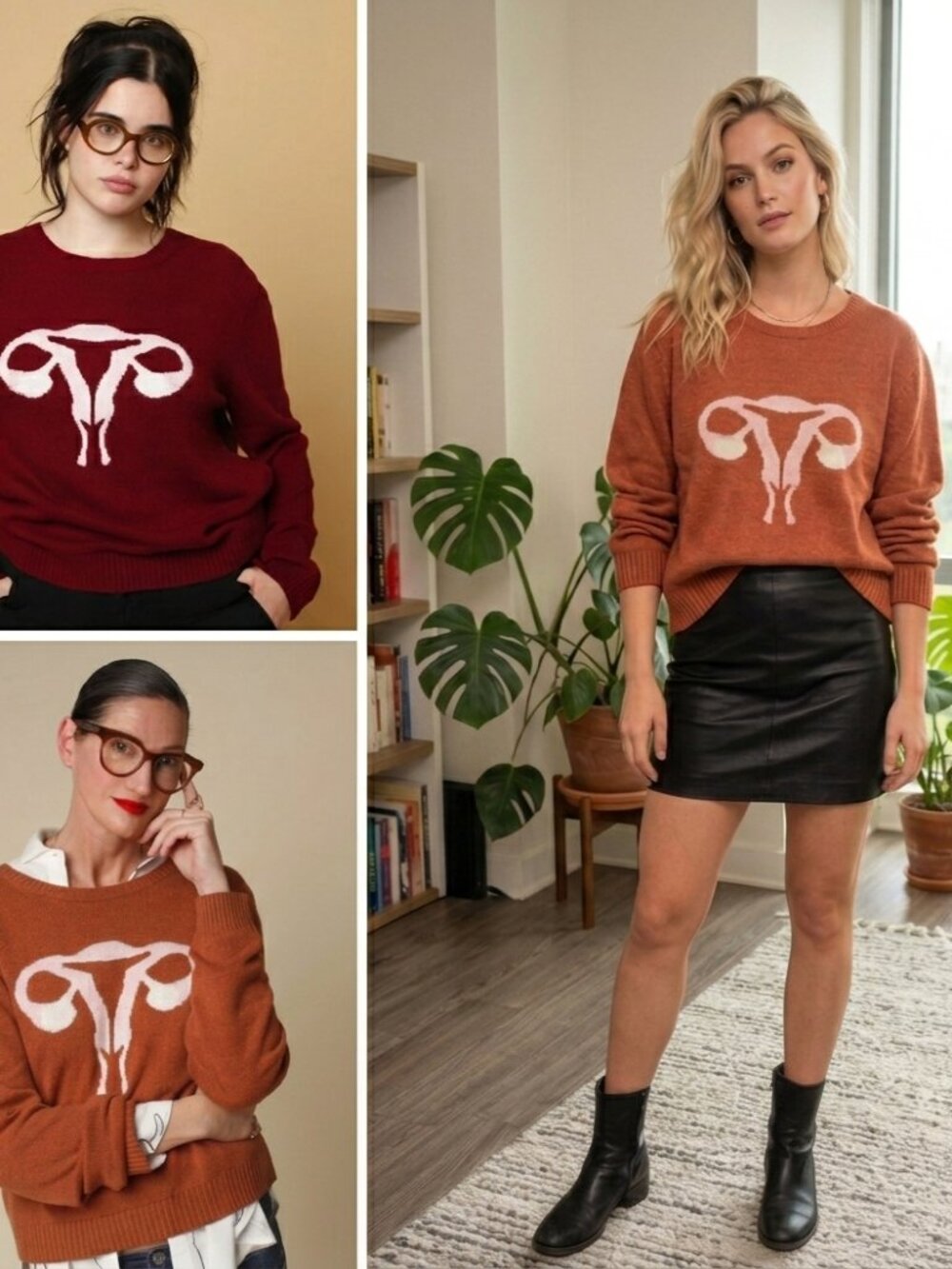 Rachel Antonoff Randy's Reproductive Sweater SizeXXL As Seen On Barbie Ferreira